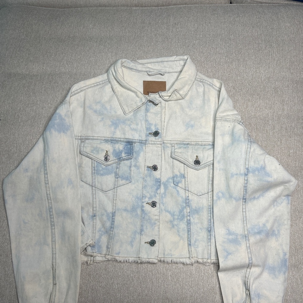 Bleached Tie–Dye Denim Jacket